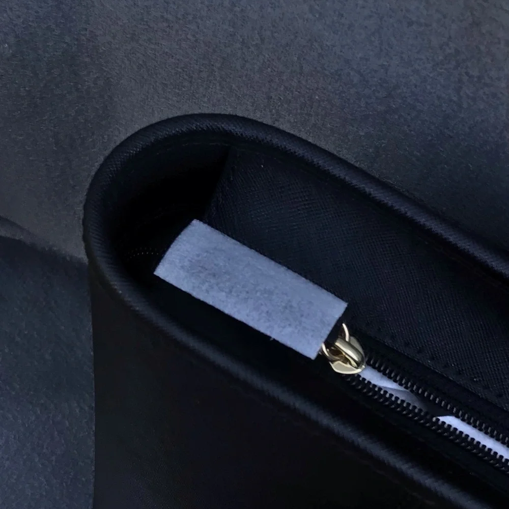 Michael Kors Black Leather Tote with Gold Logo Charm